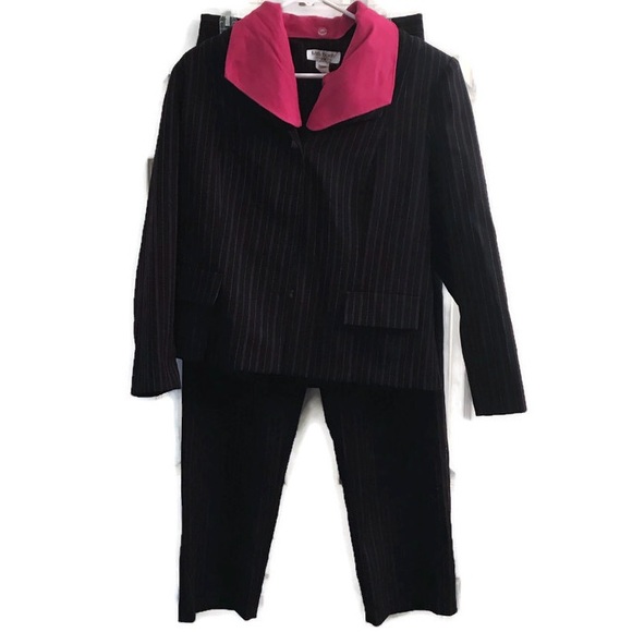 miss dorby Pants - Miss Dorby Pant suit black with Pink stripes